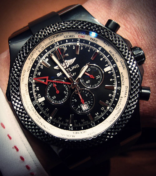 Orologio Da Uomo Breitling Bentley Quadrante Nero In Acciaio Inossidabile