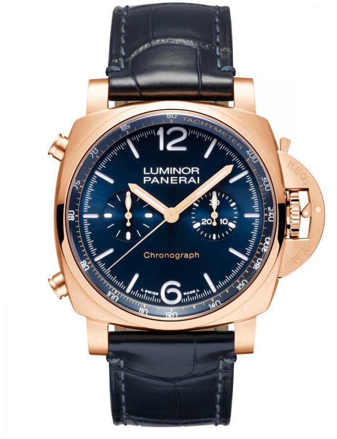 Replica Orologi Panerai Luminor Chrono Goldtech Blu Notte